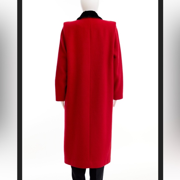 80’s red wool coat / medium - Picture 6 of 9